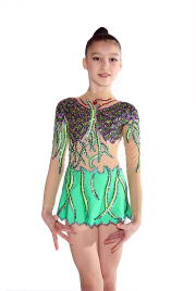 beautiful great Olynstone rhythmic gymnastics leotard for competition wear.